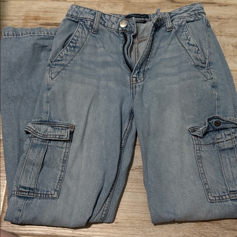 Light Blue Cargo Jeans